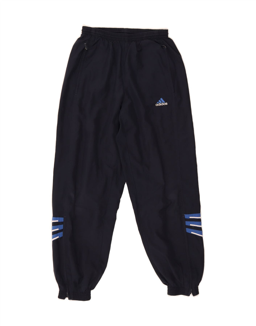 ADIDAS Boys Tracksuit Trousers Joggers 13-14 Years  Navy Blue Polyester Vintage Adidas and Second-Hand Adidas from Messina Hembry 