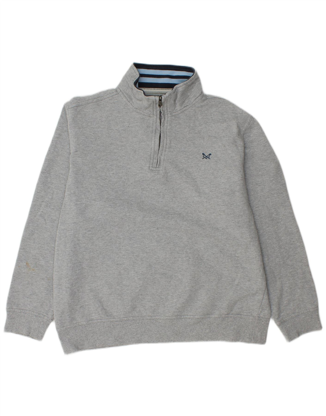 CREW CLOTHING Dame sweatshirt med lynlås-hals DK 20 2XL Grå Bomuld