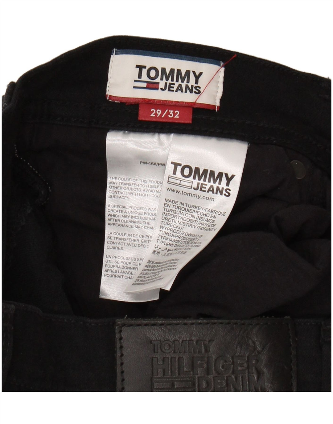 TOMMY HILFIGER Ryan Straight Jeans til mænd W29 L32 sort bomuld