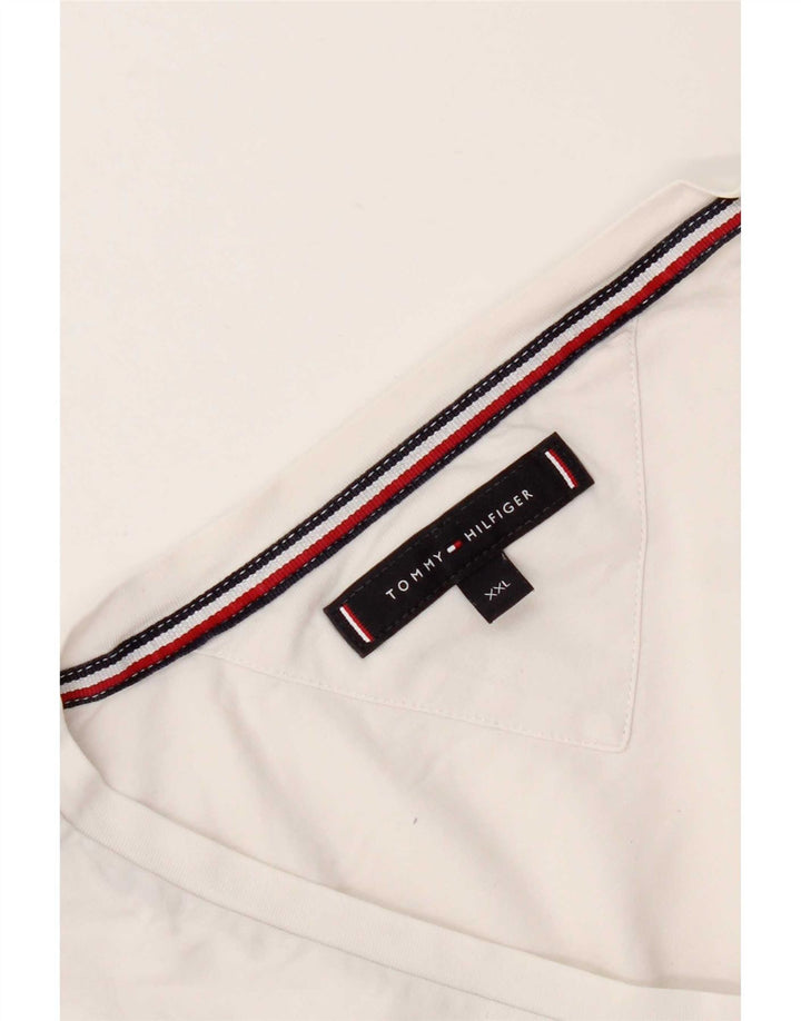 Tommy Hilfiger Herre T-Shirt Top 2XL Hvid