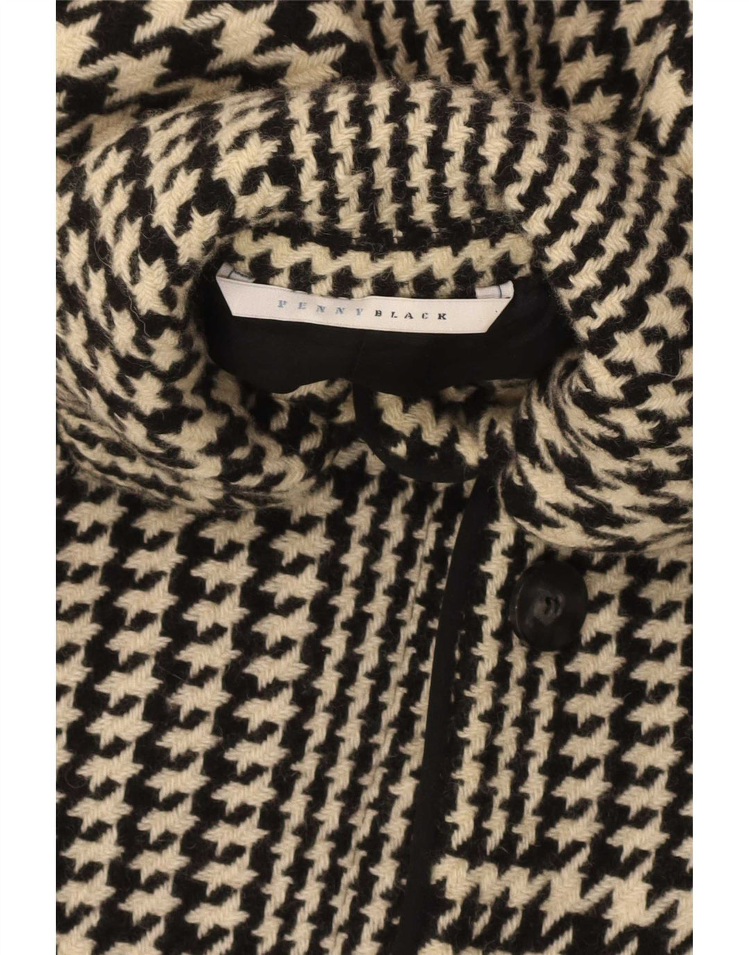 Penny Black Womens Regular Fit Overcoat IT 38 XS Houndstooth Wool