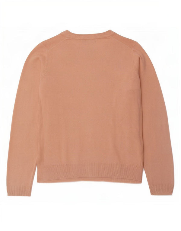 Marks & Spencer Dame Boat Neck Jumper Sweater UK 12 Medium Pink Akryl