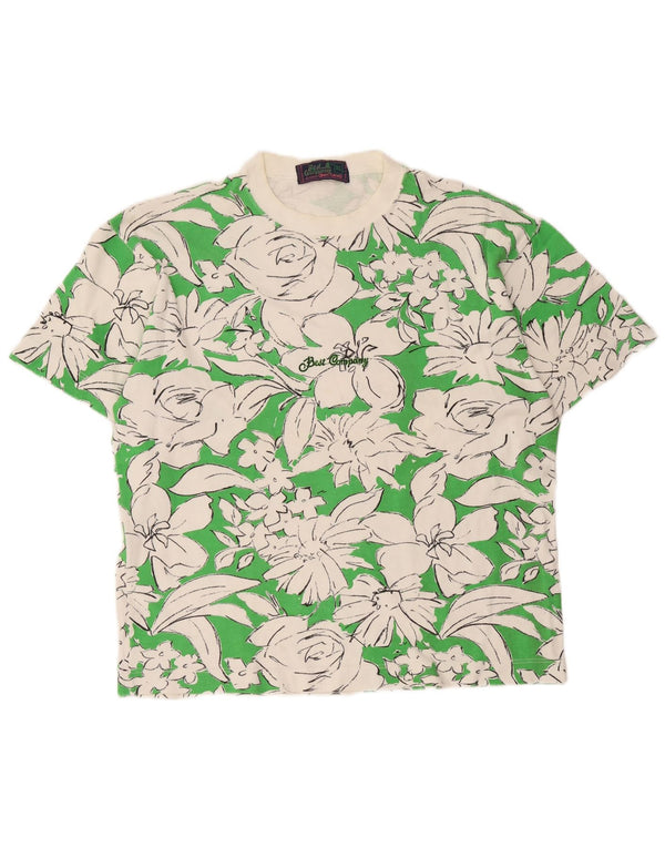 Bedste firma Herre By Olmes Carretti Grafisk T-Shirt Top XL Grøn Blomster