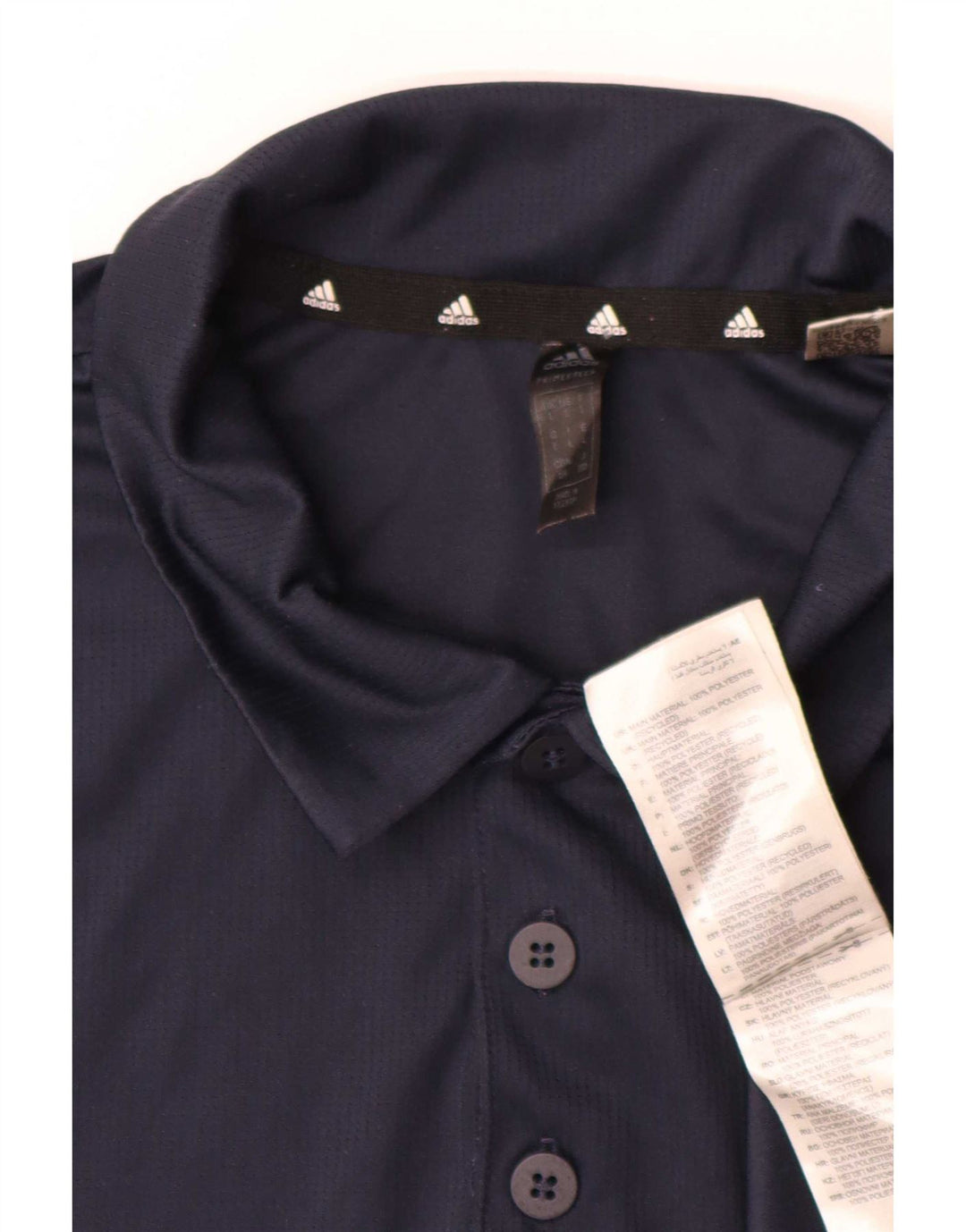Adidas Polo Shirt til mænd Large Navy Blue Polyester