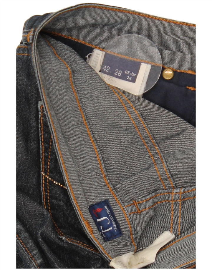 Trussardi Dame Slim Jeans W26 L30 Marineblå Bomuld