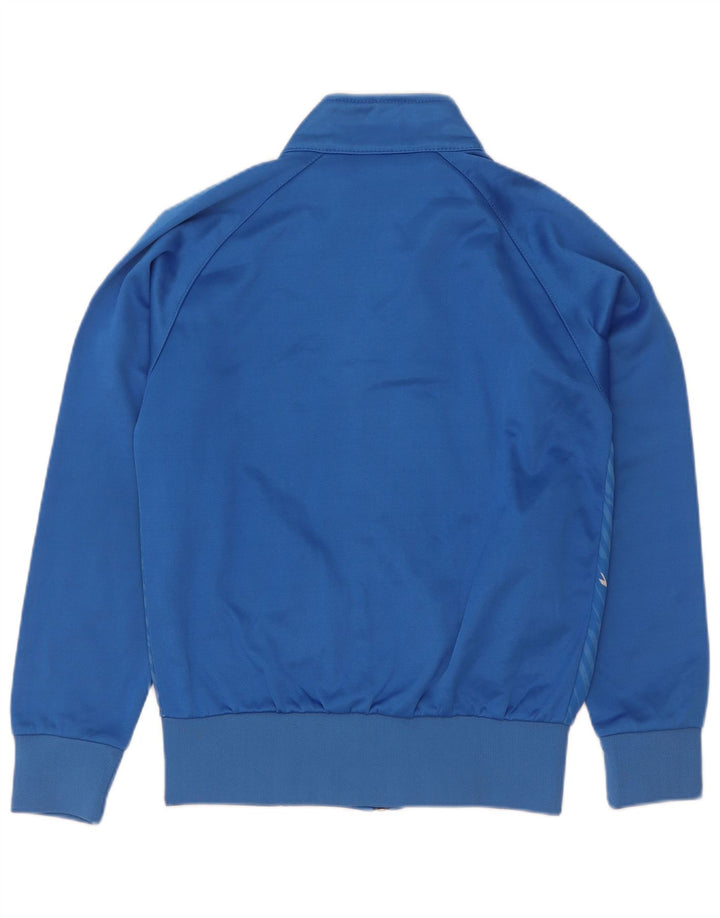 Vintage træningsdragt til mænd, topjakke, lille blå stribet polyester