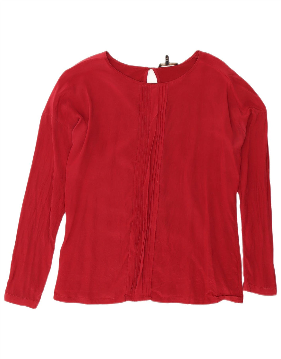 Massimo Dutti Dame Loose Fit Bluse Top UK 10 Lille Rød