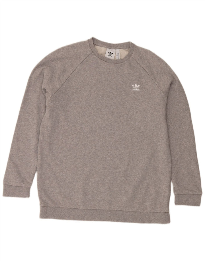 Adidas Sweatshirt Jumper til mænd XL Grå Flecked Bomuld