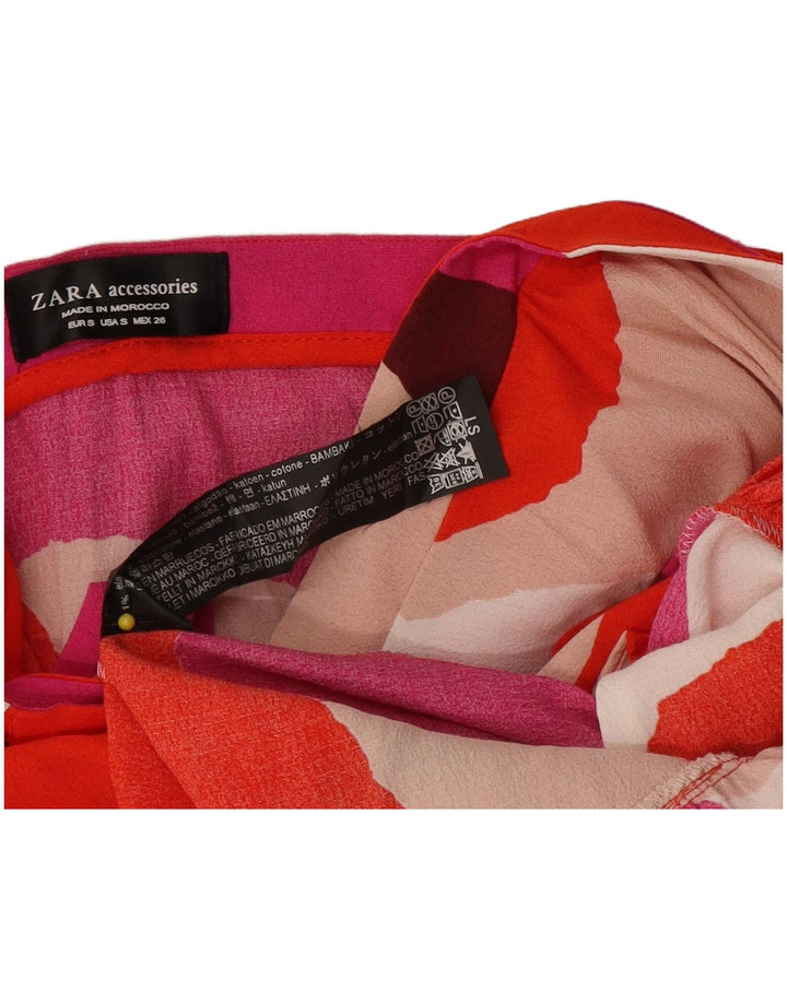 Zara slå-om nederdel til kvinder Small W24 Flerfarvet Colourblock Bomuld