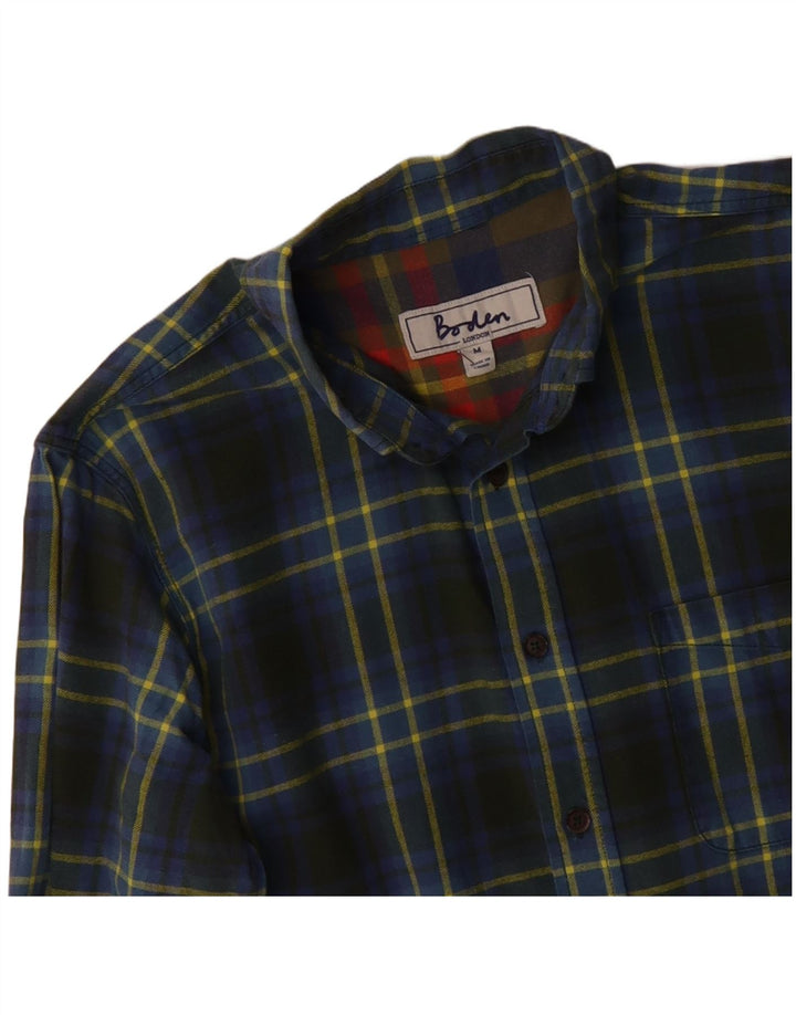 BODEN Flanelskjorte til mænd Mediumgrøn ternet bomuld