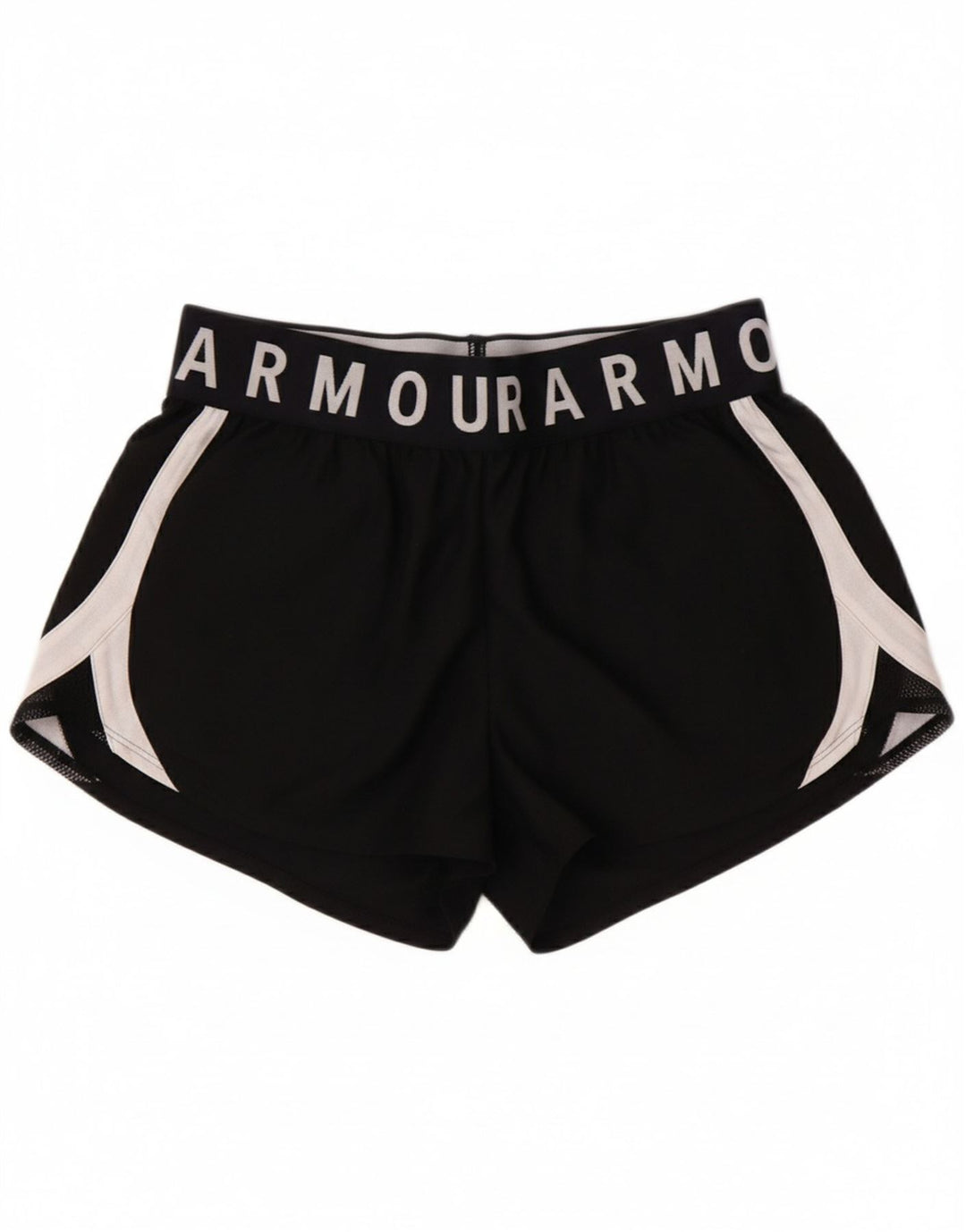 UNDER ARMOUR Womens Graphic Sport Shorts UK 6 XS  Black Polyester