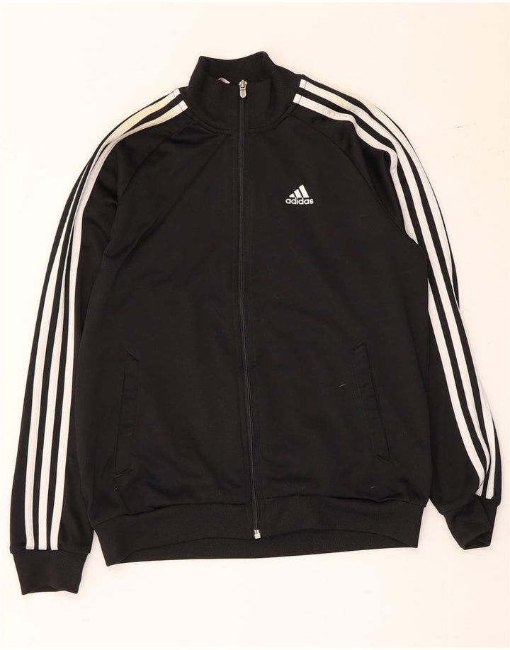 Adidas drenge Clima 365 træningsdragt topjakke 11-12 år sort polyester