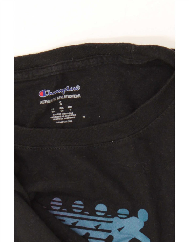 Champion Herre Grafisk T-Shirt Top Lille Sort