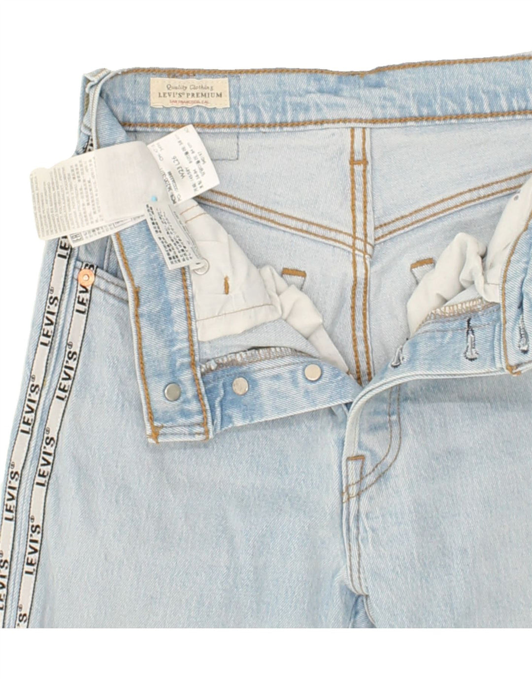 LEVI'S Womens Straight Jeans W23 L26 Blue Cotton Vintage Levi's and Second-Hand Levi's from Messina Hembry 