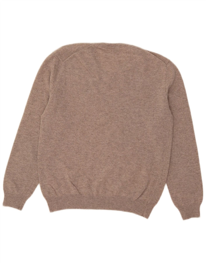 Benetton Herre V-hals sweater lille beige uld