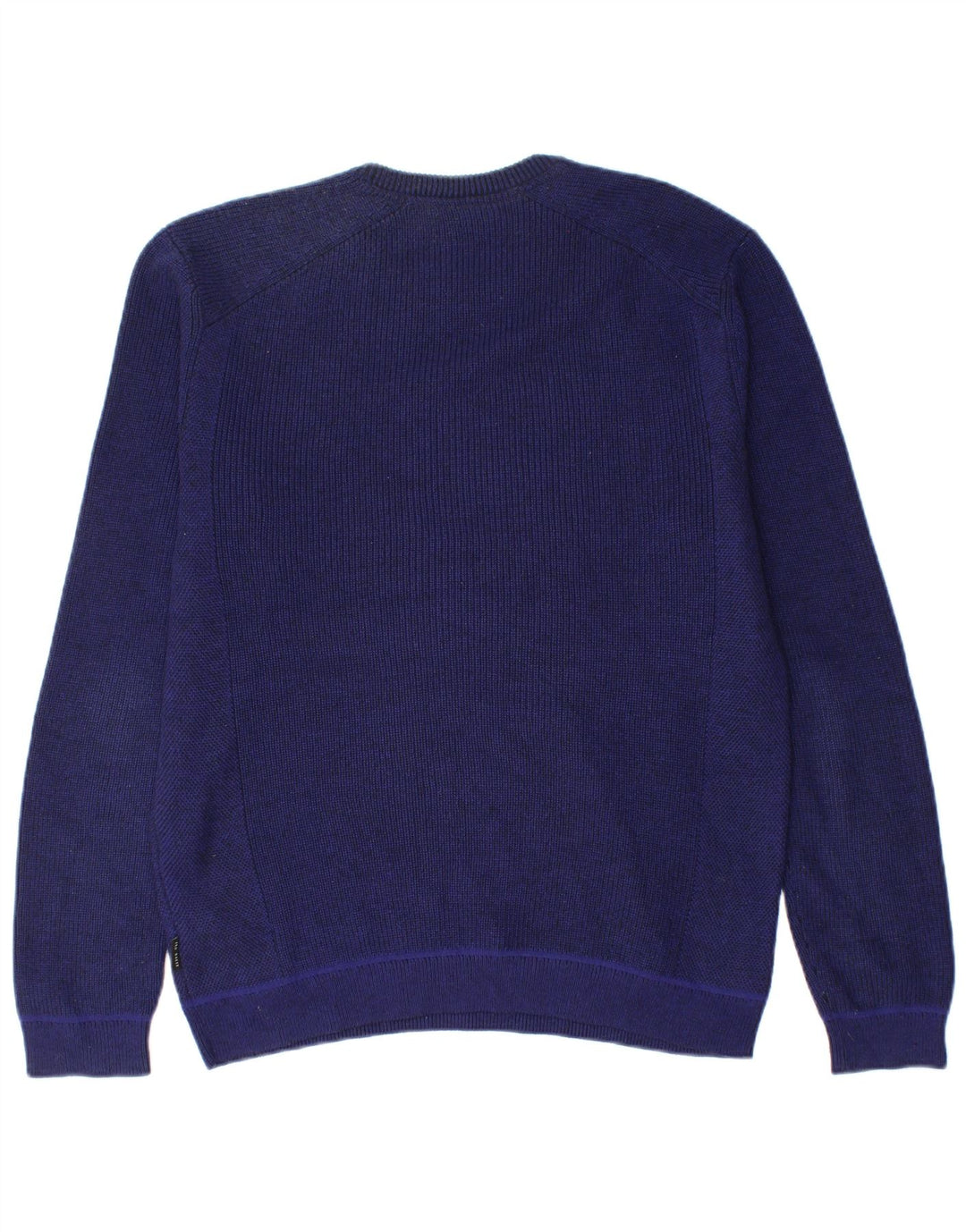 Ted Baker Herre Crew Neck Jumper Sweater Størrelse 4 Large Navy Blue Polyester