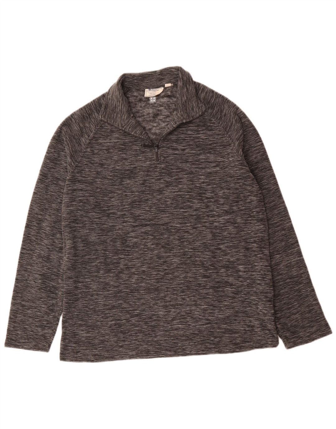 Mountain Warehouse Herre Zip Neck Fleece Jumper Stor Grå Flecked Polyester