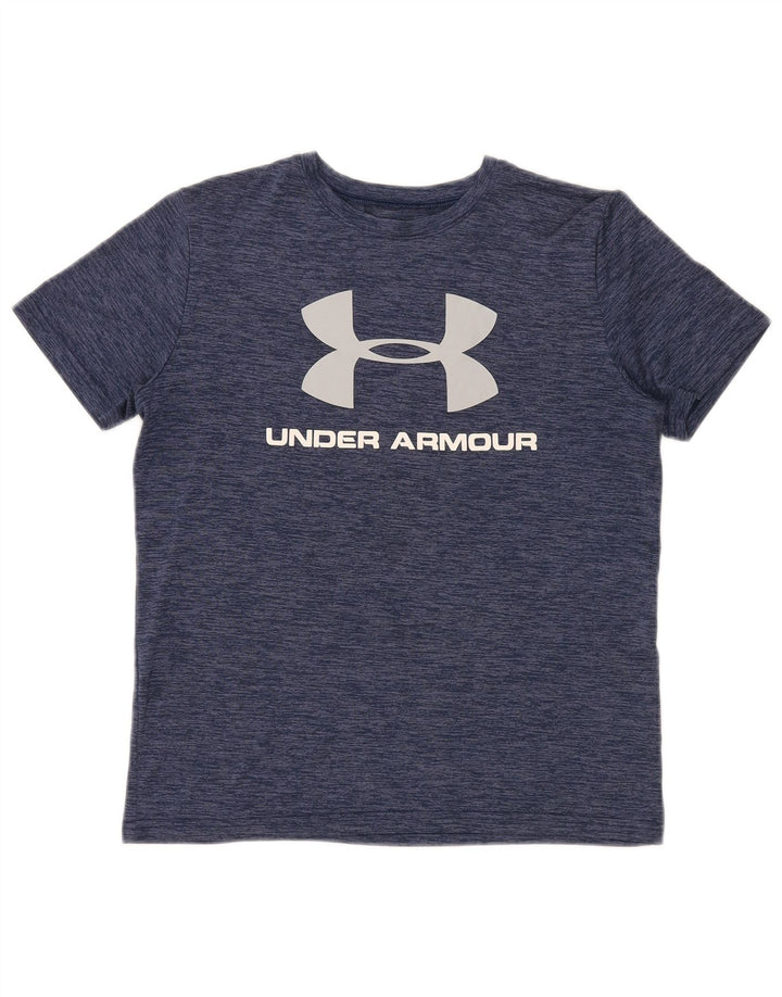 UNDER ARMOUR drenge Heat Gear grafisk T-shirt top 13-14 år XL marineblå