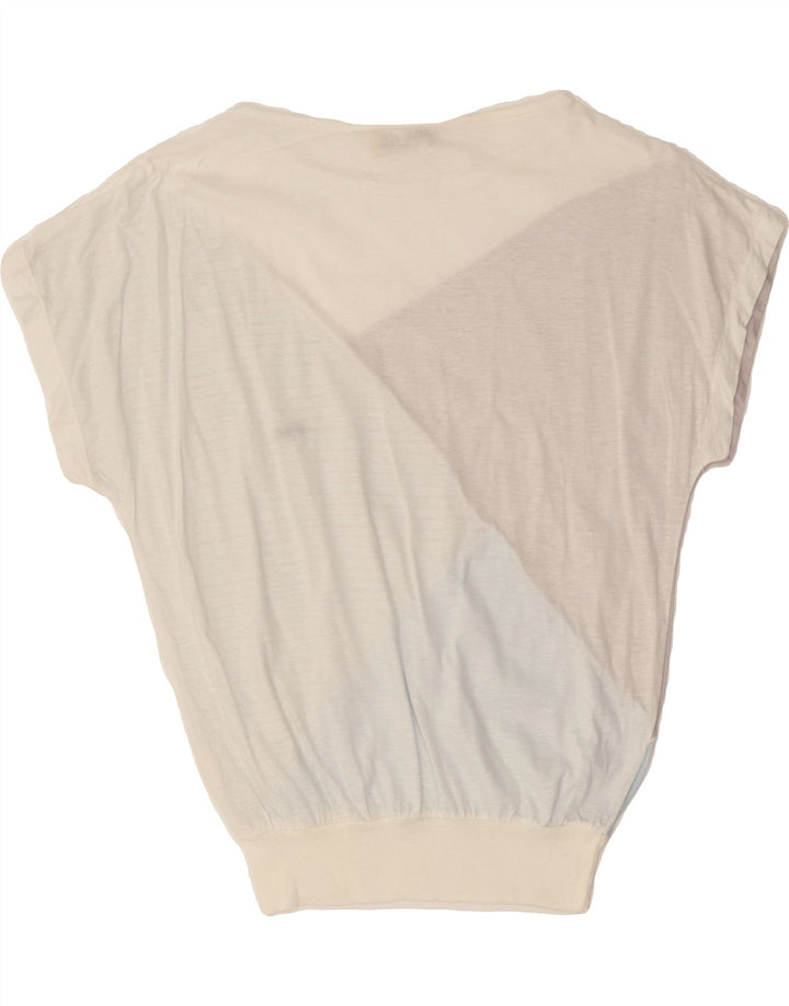FILA Womens Blouse Top IT 44 Medium White Colourblock Vintage Fila and Second-Hand Fila from Messina Hembry 