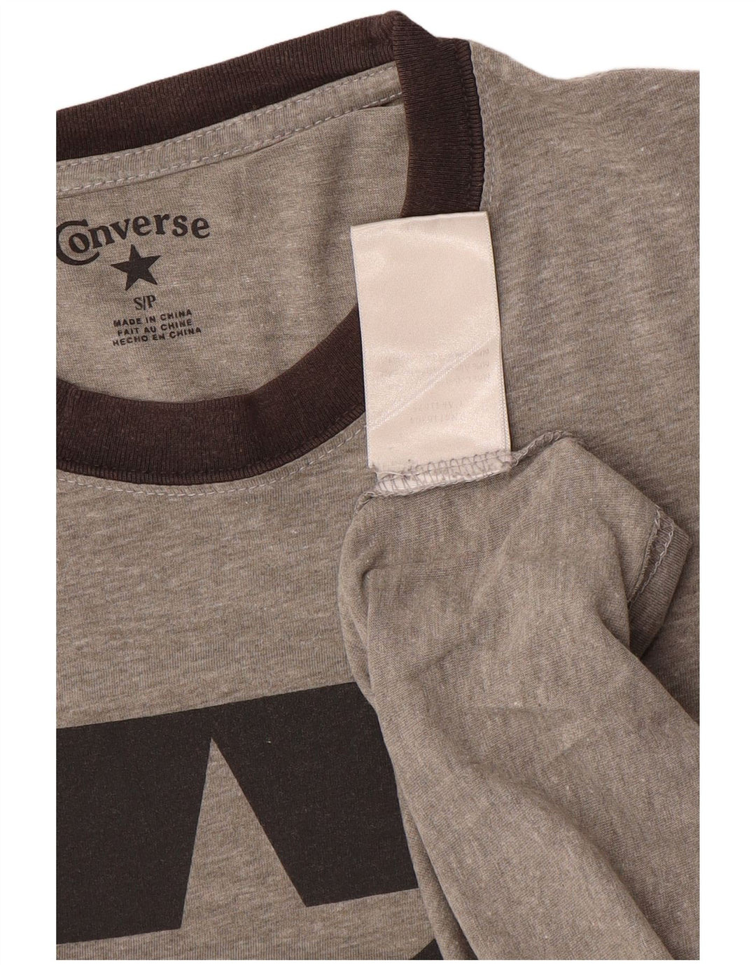 Converse grafisk t-shirt til mænd, lille grå farveblok bomuld