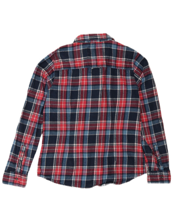 Superdry Flanelskjorte til kvinder UK 16 Stor flerfarvet ternet bomuld