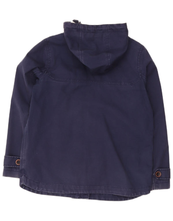 Joules Womens Hooded Raincoat UK 12 Medium Navy Blue Cotton