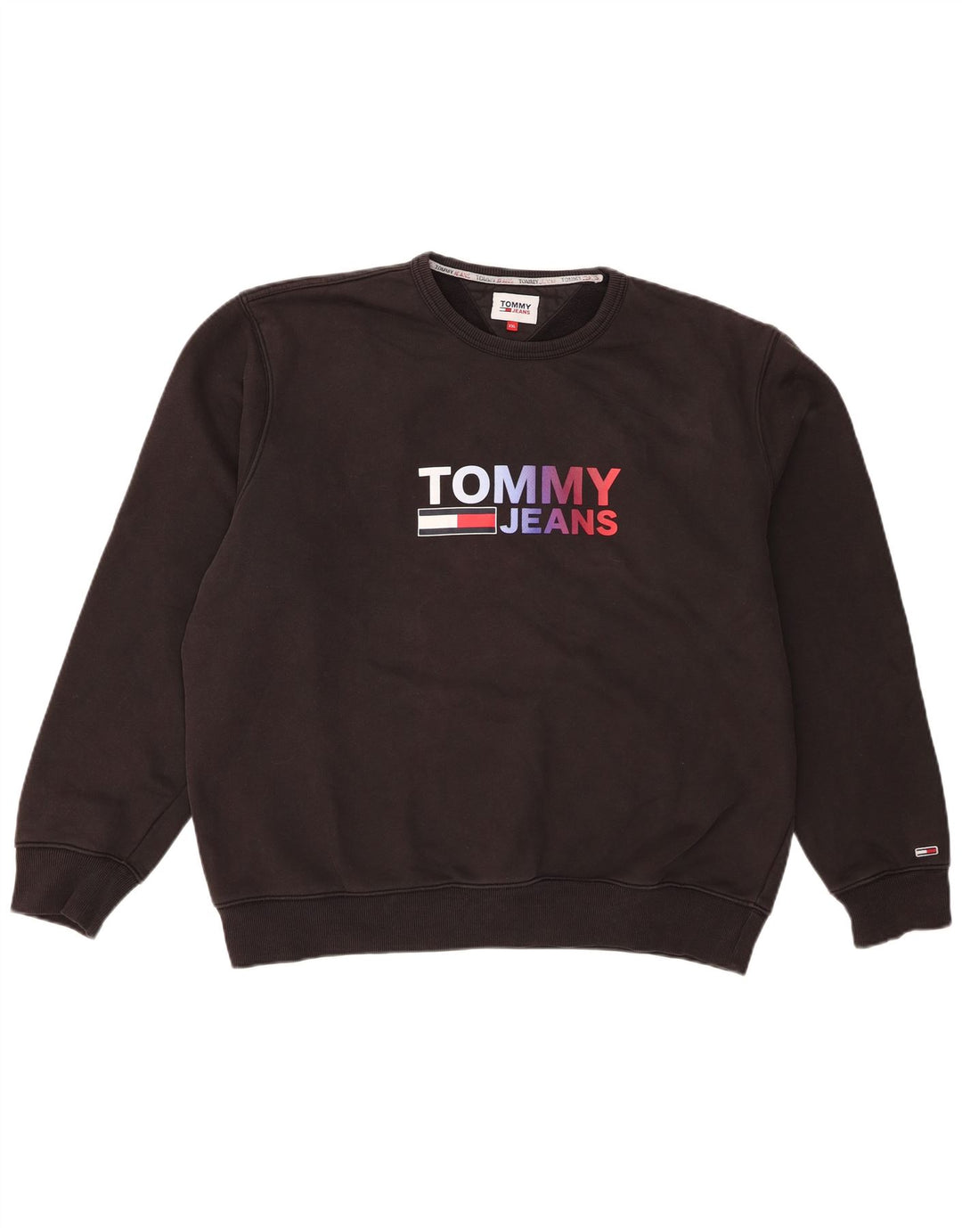 Tommy Hilfiger Herre Grafisk Sweatshirt Jumper 2XL Sort Bomuld