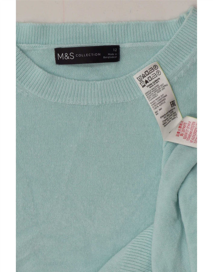 Marks & Spencer Dame sweater med rund hals DK 12 Medium Turkis