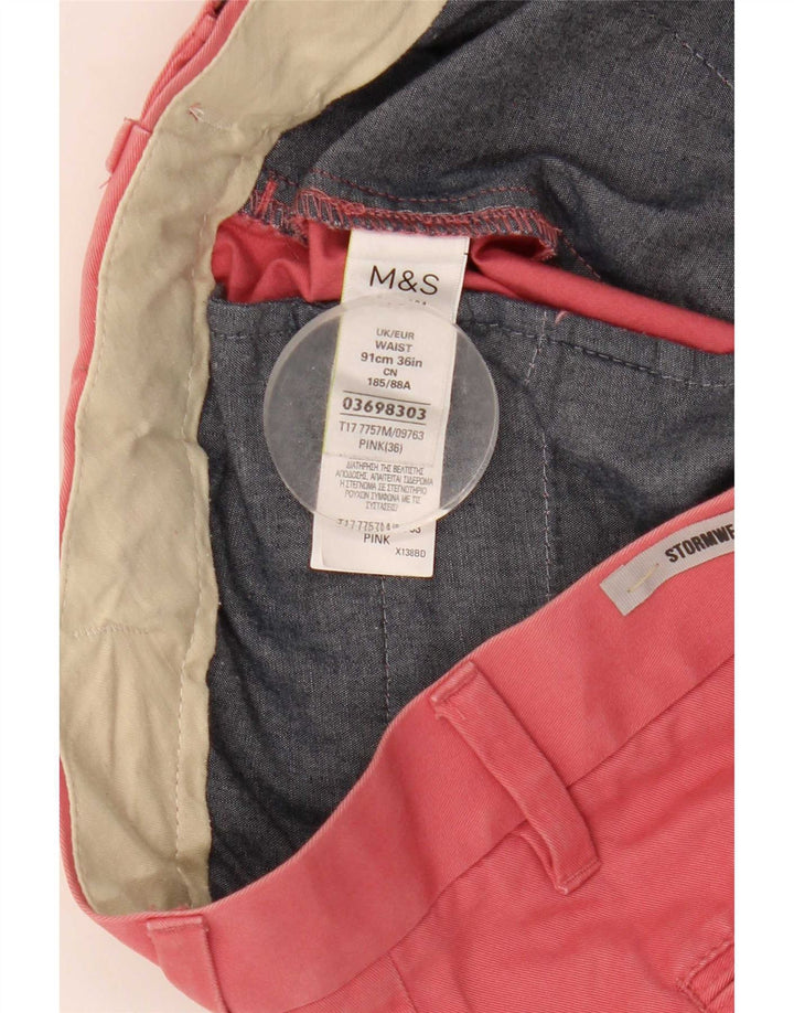 Marks & Spencer Herre Chino Shorts W36 Large Pink Bomuld