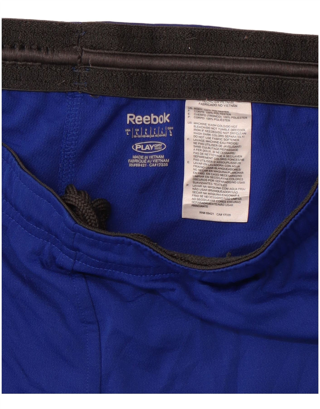 Reebok Sportsshorts til kvinder UK 16 Large Navy Blue Colourblock Polyester