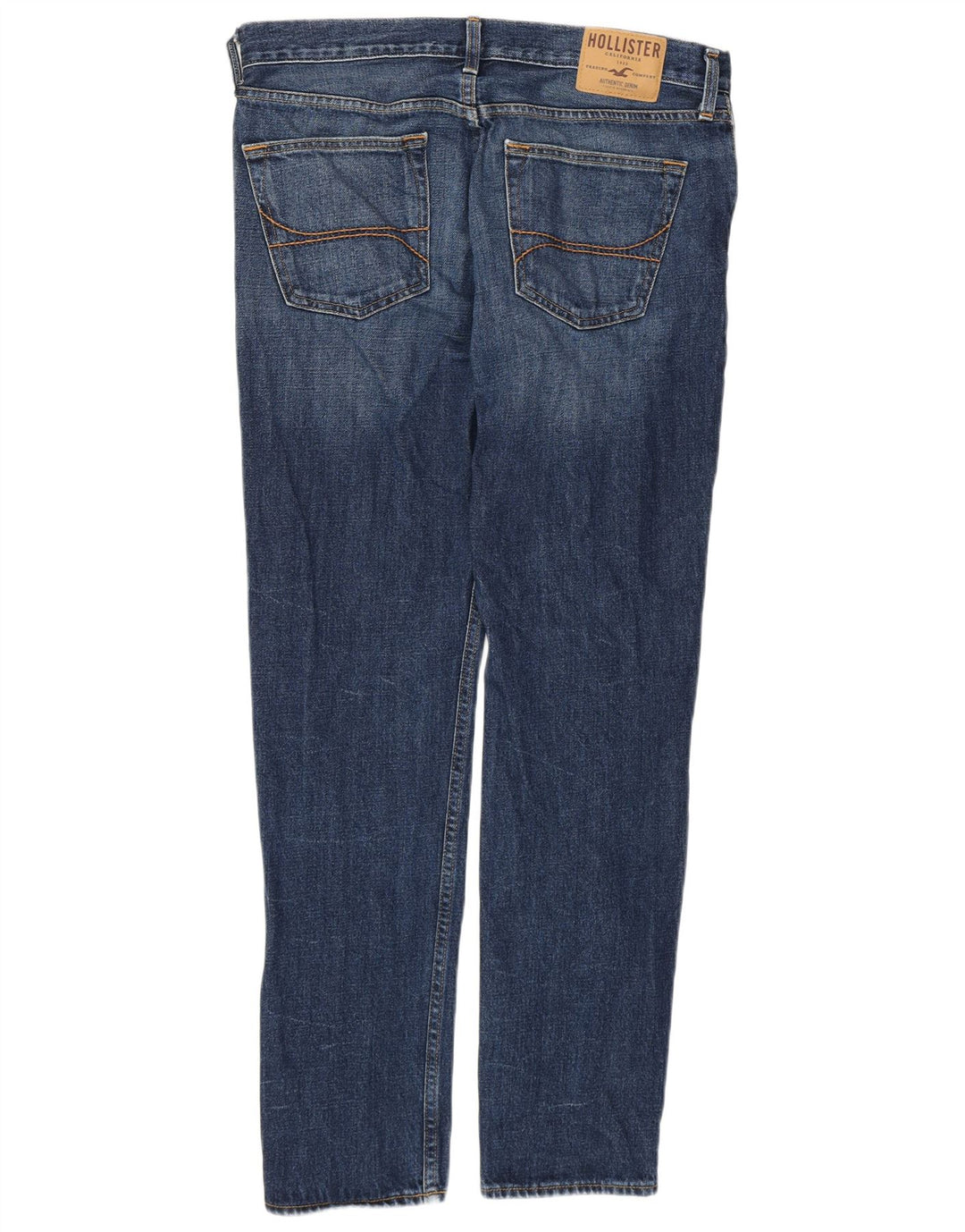 HOLLISTER Herre Slim Jeans W33 L32 Blå Bomuld