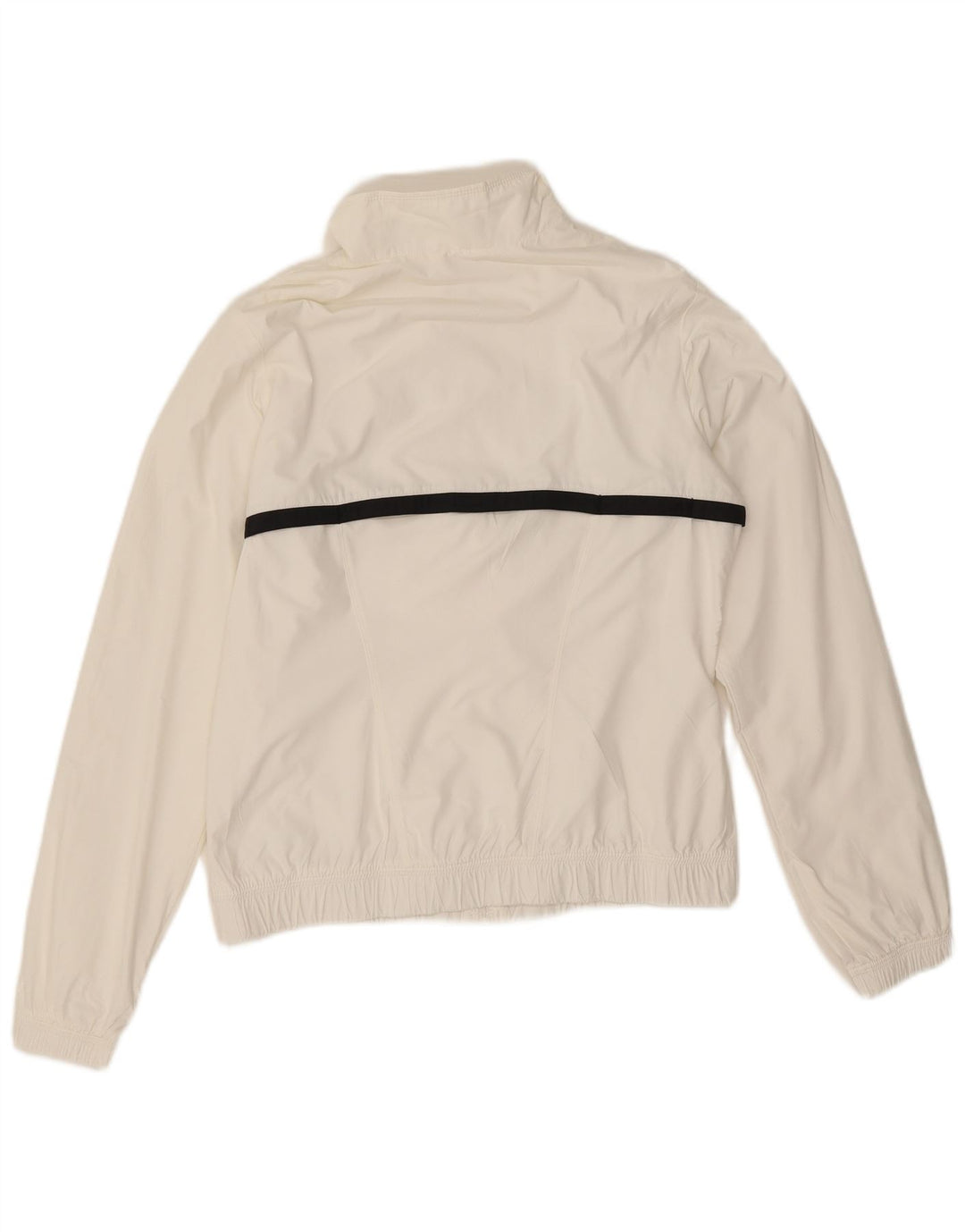 Nike Womens Tracksuit Top Jacket UK 14 Medium White Colourblock Polyester