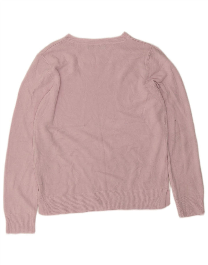 Marks & Spencer Dame sweater med rund hals DK 12 Medium Pink Akryl