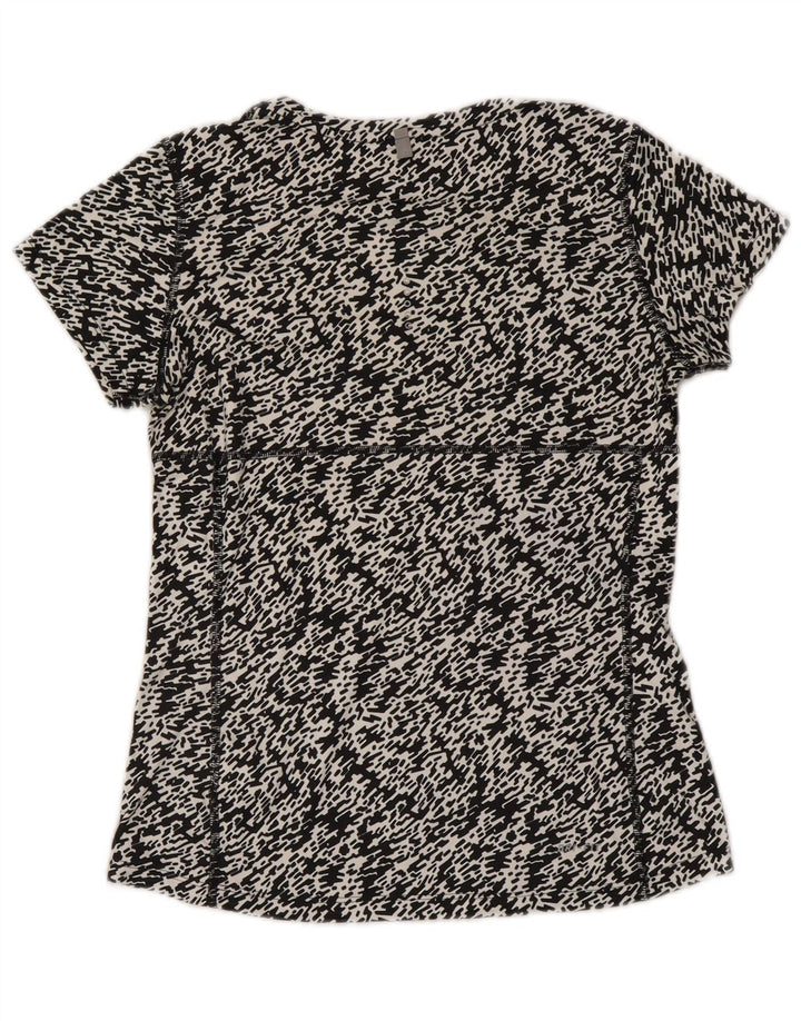 Nike Dame Dri Fit T-Shirt Top UK 6 XS Sort Flecked Polyester