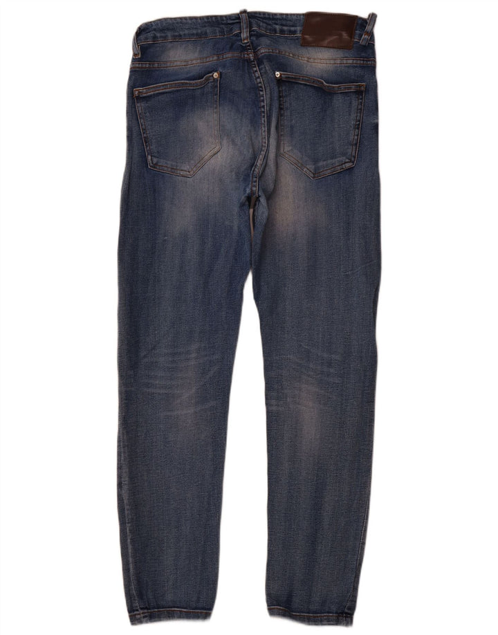 ZARA Herre Slim Jeans EU 44 Large W34 L29 Blå Bomuld