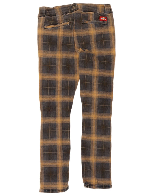 Dickies Herre Slim Chino Bukser US 5 Medium W27 L27 Blå ternet bomuld