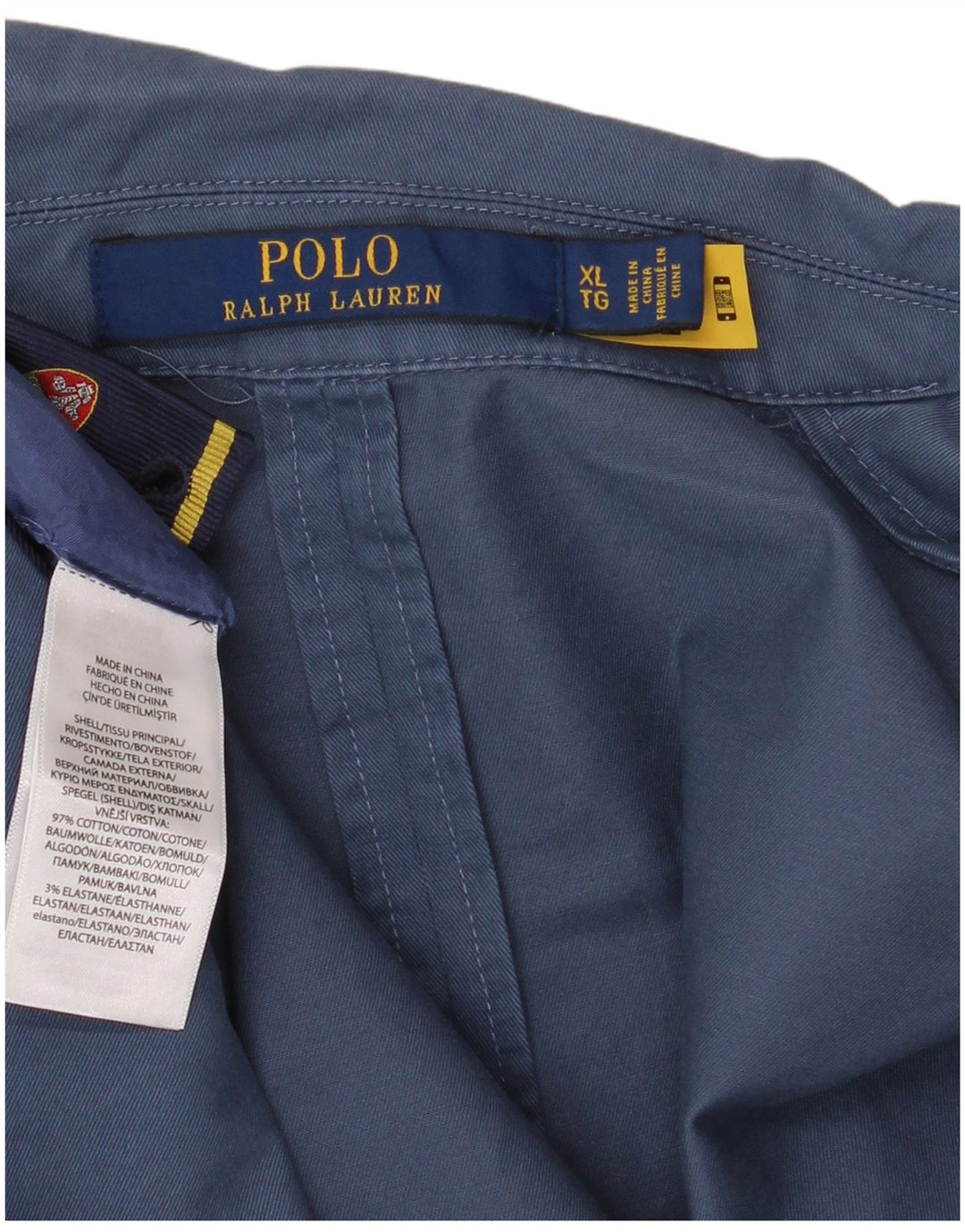 POLO RALPH LAUREN Herre 2-knaps blazerjakke UK 42 XL marineblå bomuld