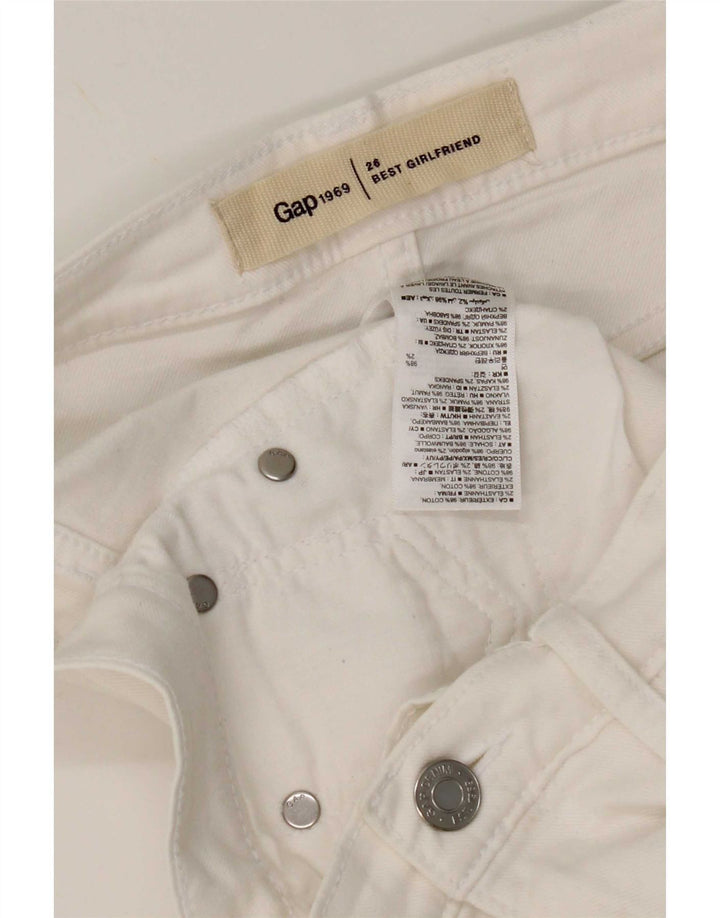 Gap Dame Slim Jeans W26 L26 Hvid Bomuld