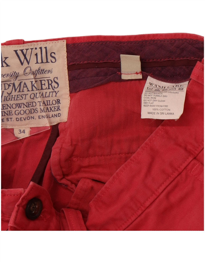 Jack Wills Herre Chino Shorts W34 Large Pink Bomuld