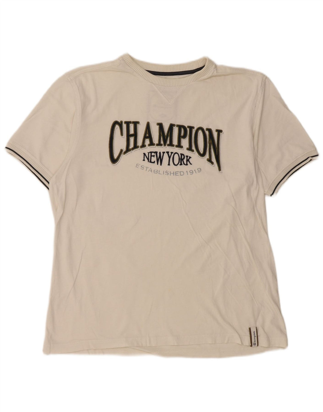 Champion Dame Grafisk T-Shirt Top UK 18 XL Hvid