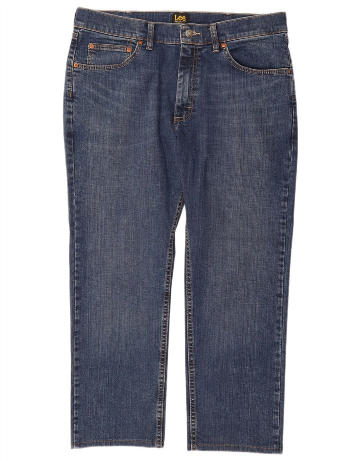 Lee Straight Jeans til mænd W34 L29 blå bomuld