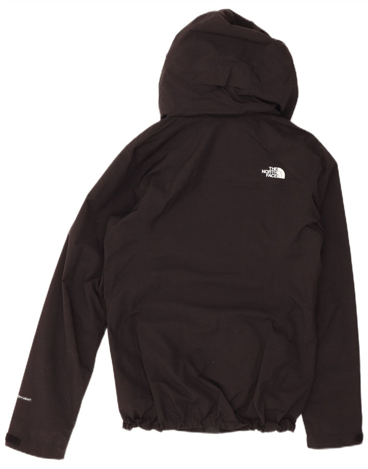 THE NORTH FACE Regnjakke med hætte til kvinder UK 10 Lille sort nylon