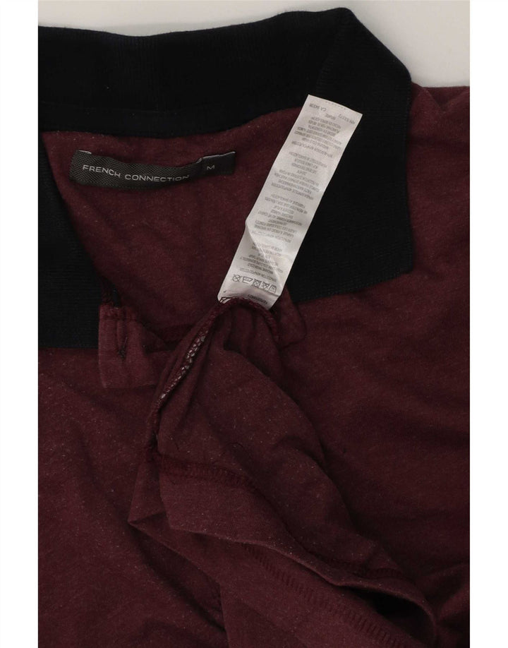 French Connection Herre Rugby Polo Shirt Medium Bourgogne Bomuld