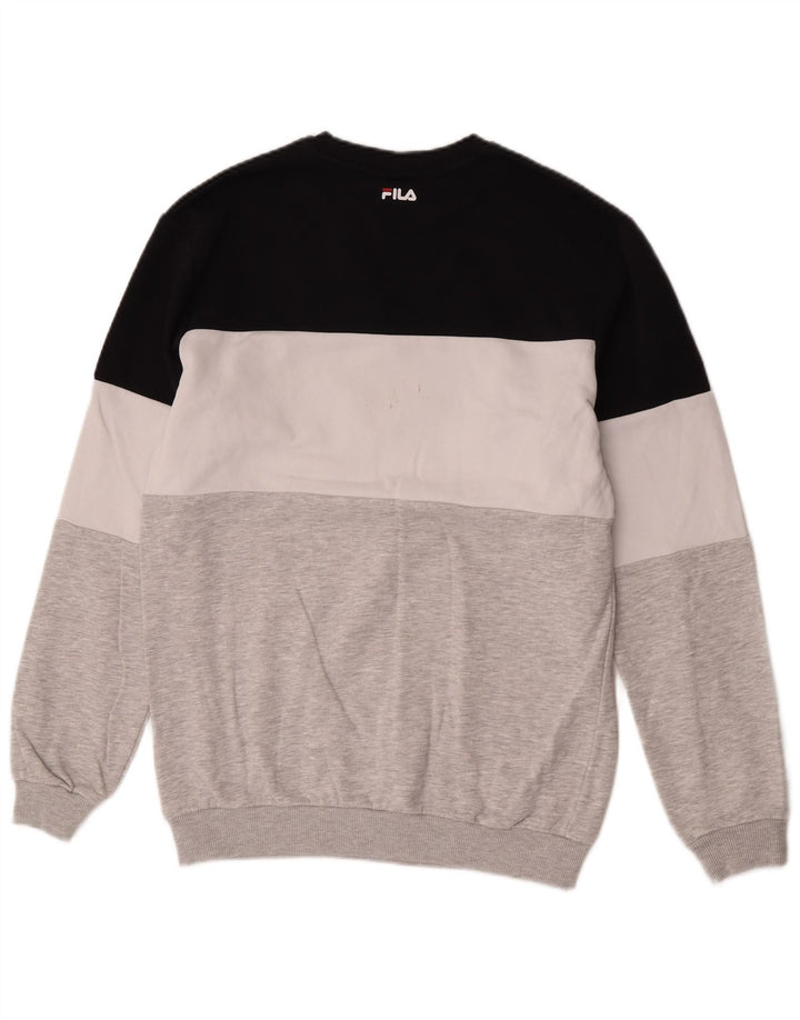 Fila Herre grafisk sweatshirt Jumper Lille flerfarvet Colourblock Bomuld