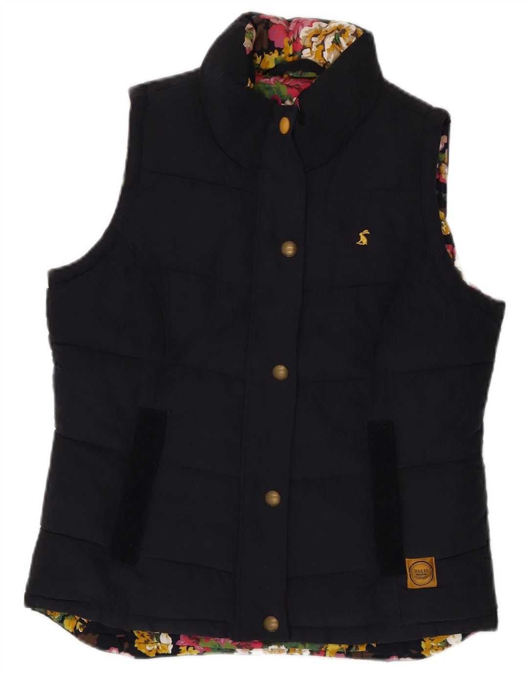Joules Womens Polstret Gilet UK 12 Medium Navy Blue Polyester