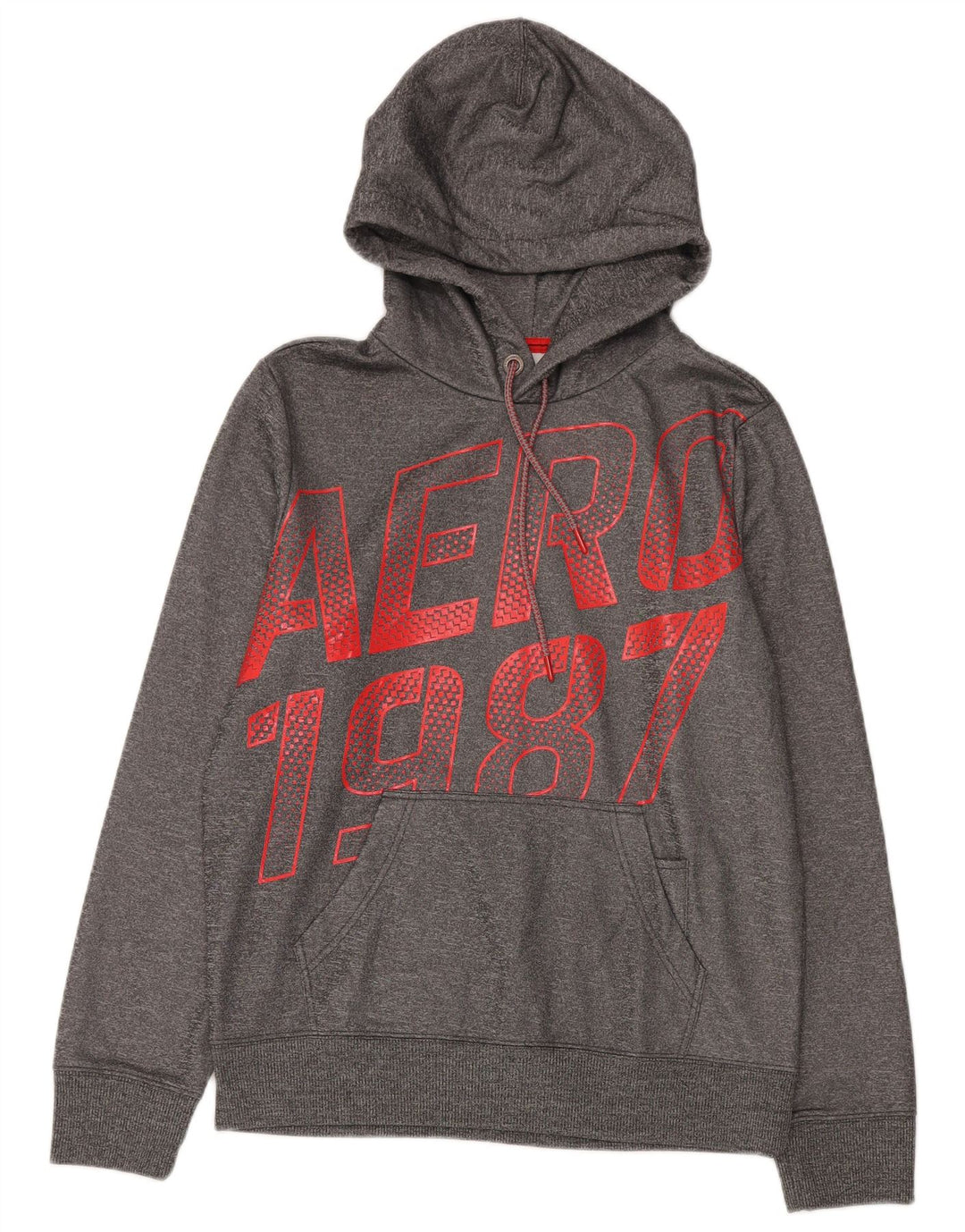 Aeropostale Herre grafisk hættetrøje Jumper Medium Grey Flecked Polyester