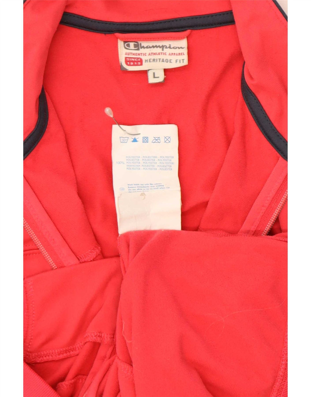 Champion Womens Heritage Fit Træningsdragt Topjakke UK 16 Stor rød polyester