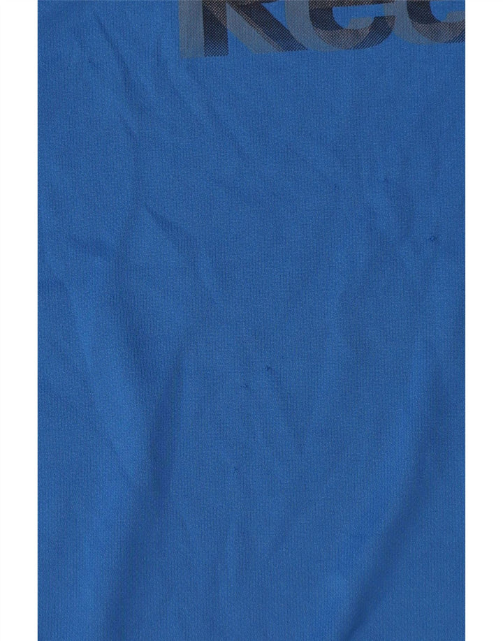 Reebok Herre grafisk T-shirt Top Medium Blue Colourblock Polyester