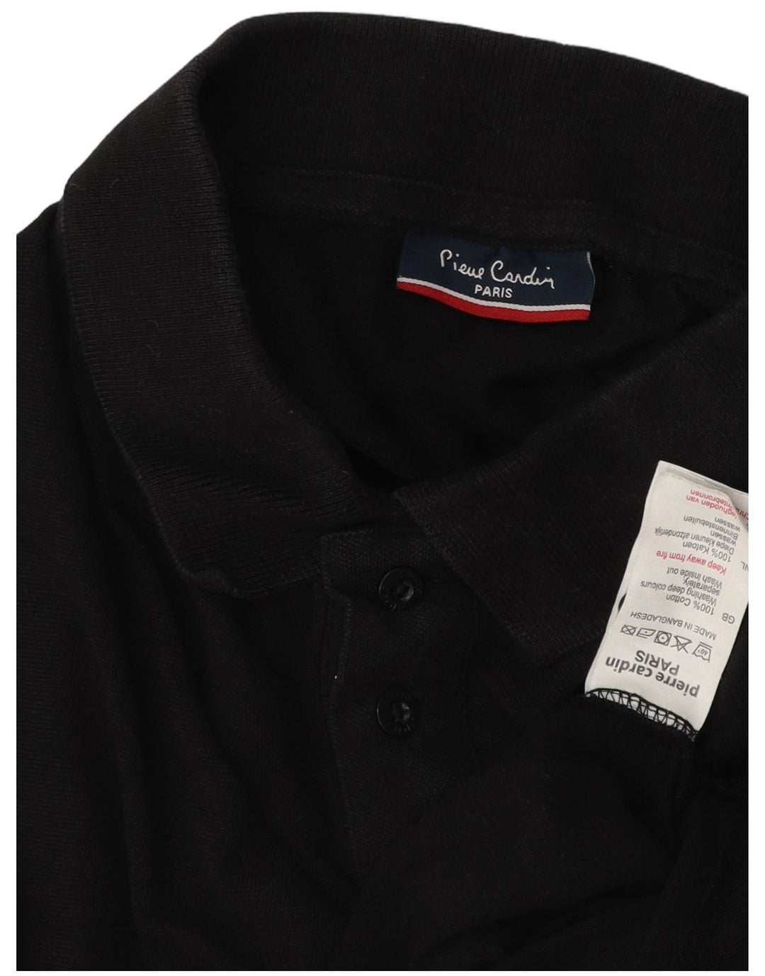 Pierre Cardin Herre poloshirt Stor sort bomuld