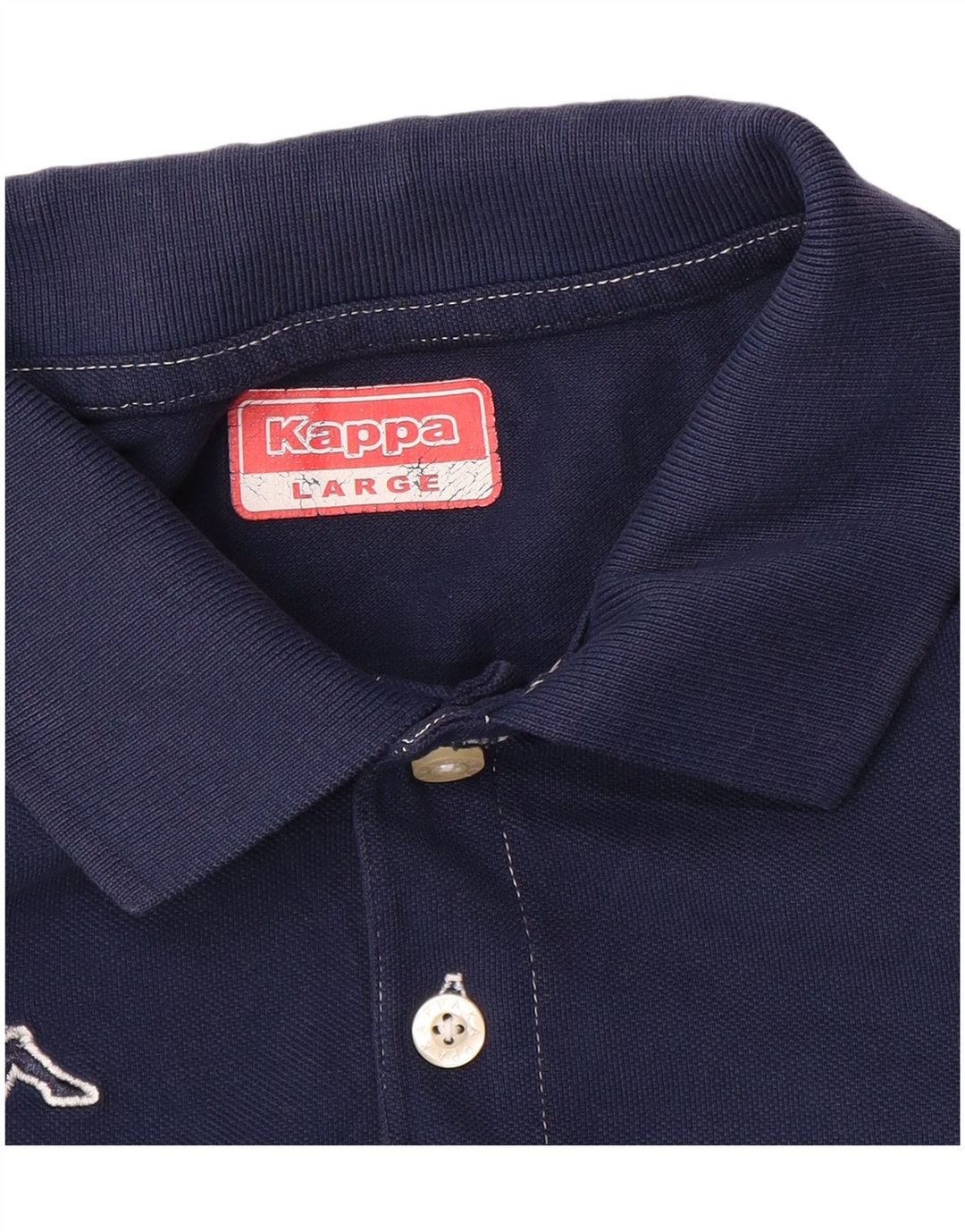Kappa Herre Polo Shirt Large Navy Blue
